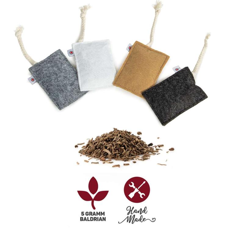 SADA 4 polštářků pro kočky | Canadian Cat | FELTY | valeriána 5 g od ParrotPlanet.cz