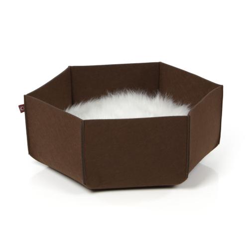 AVA | Pelíšek Košík pro kočky z plsti | Canadian Cat | velikost L | hnědá od ParrotPlanet.cz