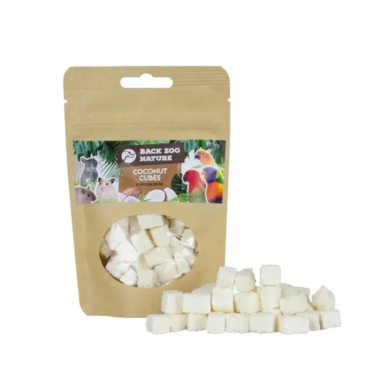 Back Zoo Nature - Sušené kokosové kostky pro papoušky 50 g od ParrotPlanet.cz