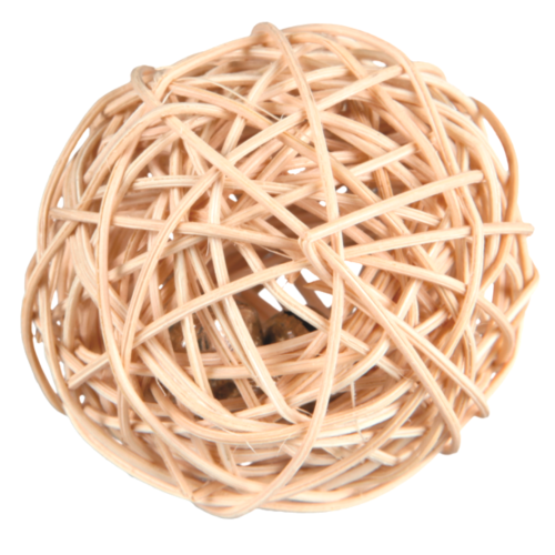 Přírodní proutěný míček pro papoušky – bezpečná a přírodní hračka do zobáčku od ParrotPlanet.cz