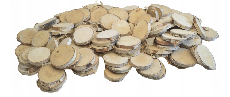 Kus březového dřeva pro papoušky nebo DIY hračky pro papoušky, průměr 6–9 cm od ParrotPlanet.cz