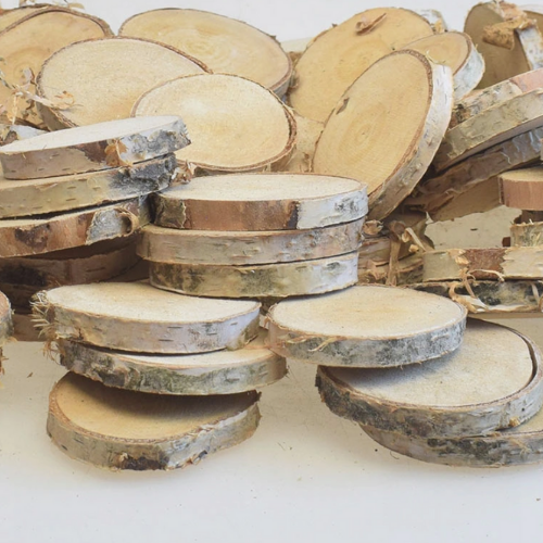 Kus březového dřeva pro papoušky nebo DIY hračky pro papoušky, průměr 6–9 cm od ParrotPlanet.cz