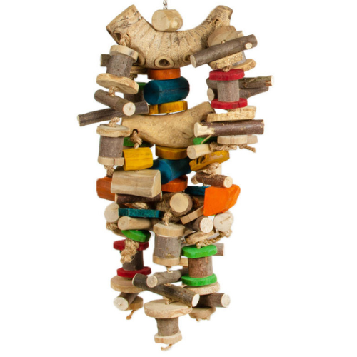 Drewniany GiGaNt - ogromna zabawka dla dużych papug - 6,5 kg od ParrotPlanet.cz