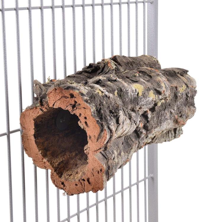 Přírodní bidélko nebo jeskyně z korkové kůry dubu, velikost L – pro velké a střední papoušky od ParrotPlanet.cz