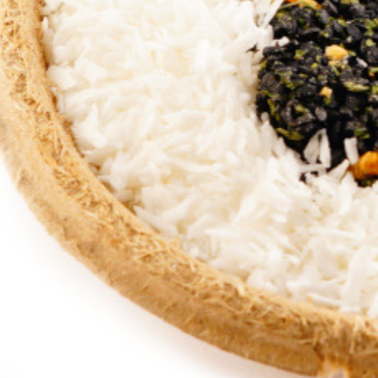 Kokosový talíř hojnosti – kokos + moučka + len + černucha – pro všechny papoušky od ParrotPlanet.cz