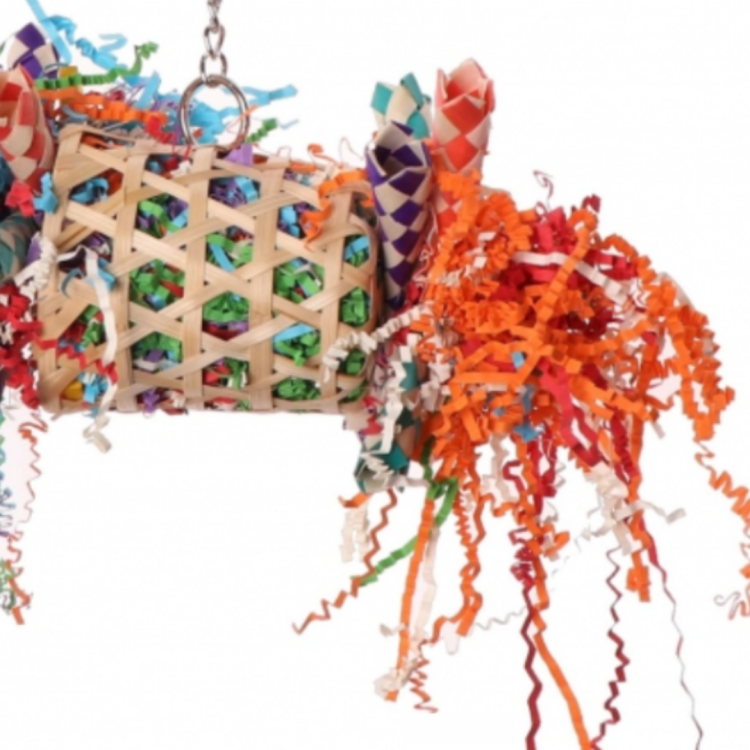 Závěsný pískovec se zvonkem M | Hračka zabraňující nadměrnému růstu zobáku | pro střední a malé papoušky od ParrotPlanet.cz