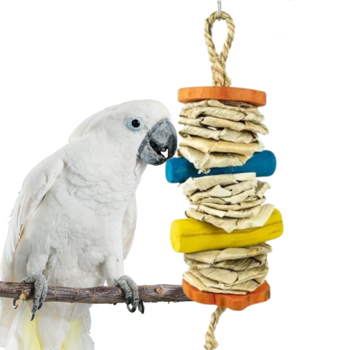 Barevný válec – hračka pro střední a velké papoušky od ParrotPlanet.cz