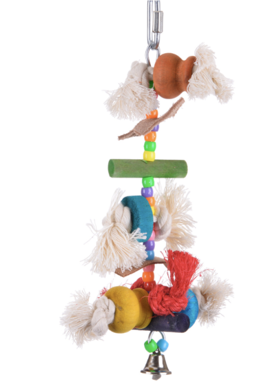 Dárek pro Pierzaka | dřevěná hračka pro malé a střední papoušky od ParrotPlanet.cz