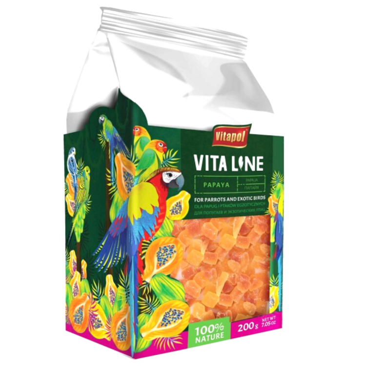 Vitapol VITALINE – Papája pro všechny papoušky 200 g od ParrotPlanet.cz