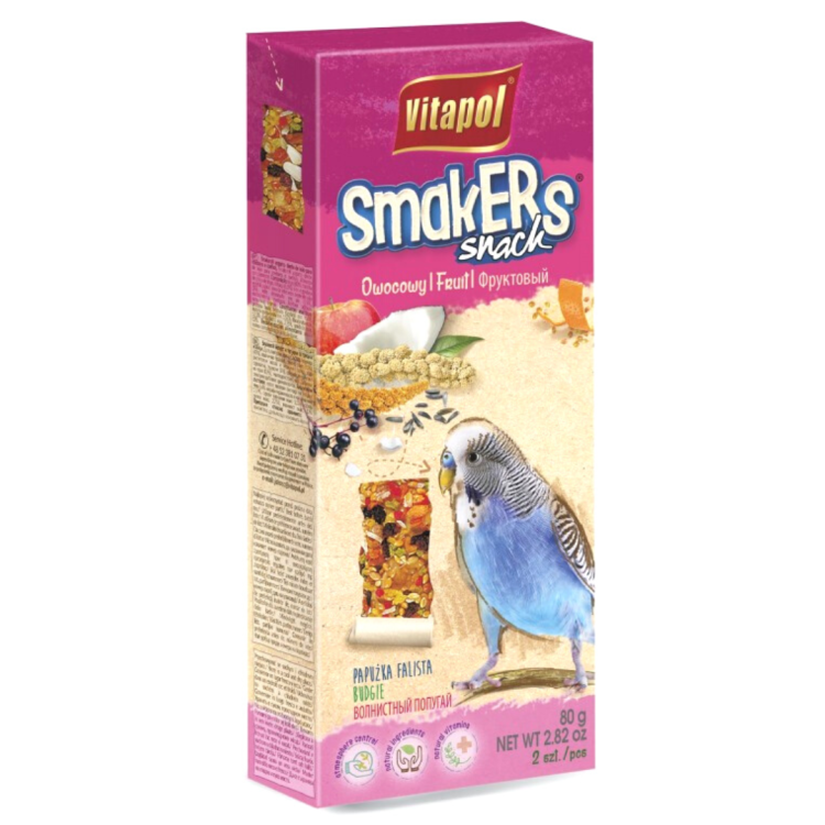 Vitapol – ovocné pamlsky pro vlnkované papoušky, 2 ks, 90 g od ParrotPlanet.cz