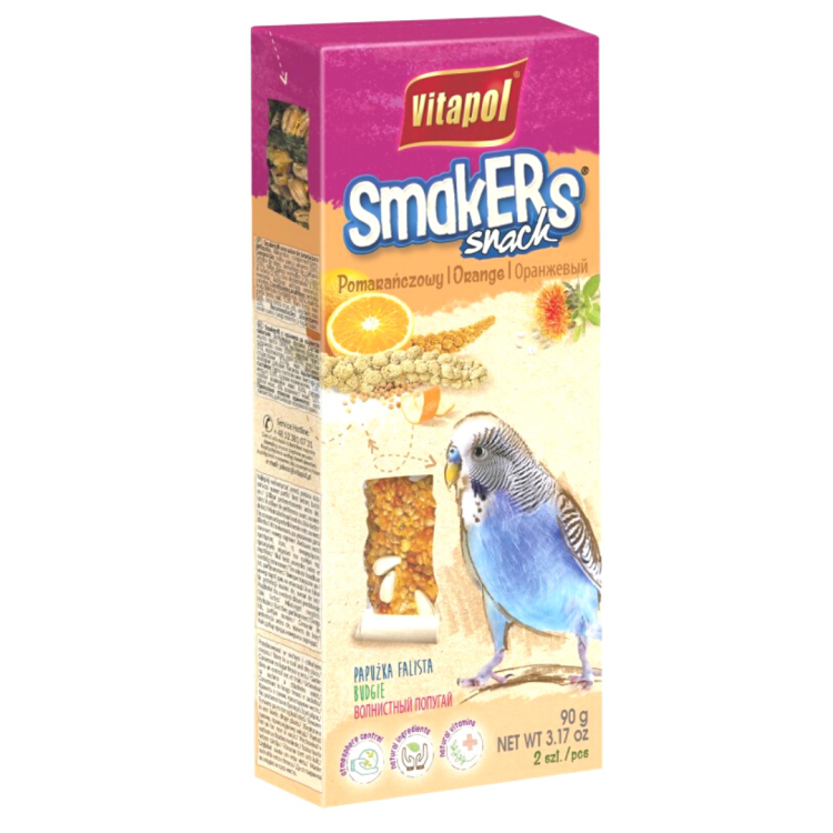 Vitapol – pomerančové pamlsky pro vlnkované papoušky, 2 ks, 90 g od ParrotPlanet.cz
