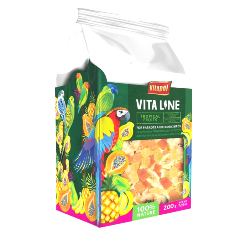 Vitapol VITALINE – Tropické ovoce pro všechny papoušky 200 g od ParrotPlanet.cz