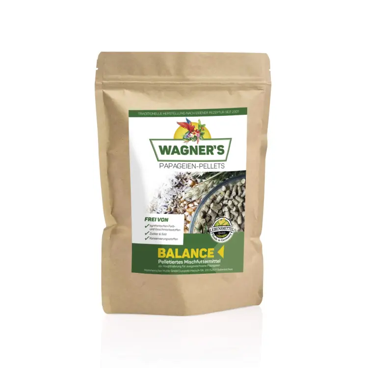 Wagner's Pellets – Wagner's granule pro malé papoušky, lisované za studena, 750 g od ParrotPlanet.cz