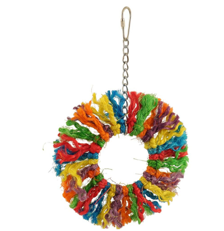 Rainbow Sisal – Houpací hračka pro malé a střední papoušky od ParrotPlanet.cz