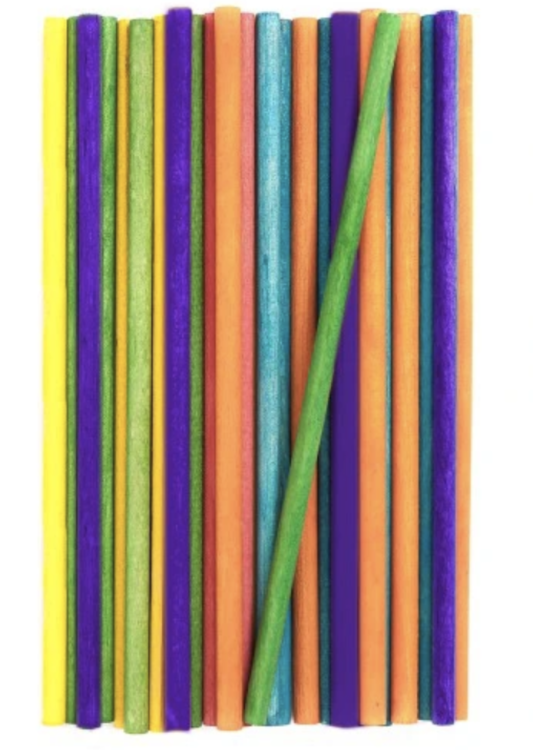 JUMBO XXL tyčinky, barevné – hračka do tlapky nebo DIY pro velké papoušky, 15 ks, 30 cm od ParrotPlanet.cz