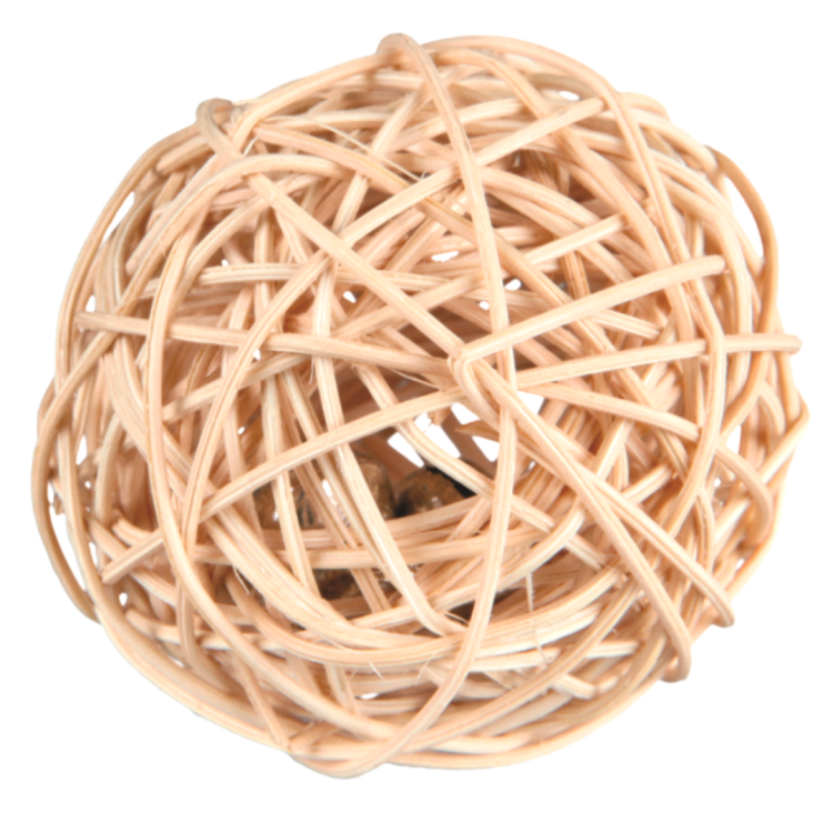 Přírodní proutěný míček Medium – hračka pro tlapky DIY 10 cm od ParrotPlanet.cz