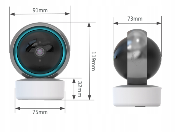 Otočná IP kamera WIFI Interní chůvička pro papoušky UHD 2MP od ParrotPlanet.cz