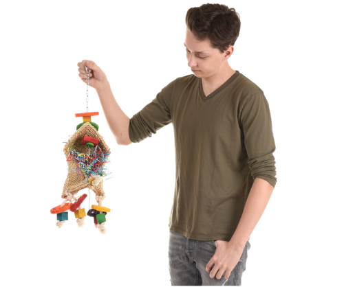 Kouzelný klobouk – hračka pro papoušky od ParrotPlanet.cz