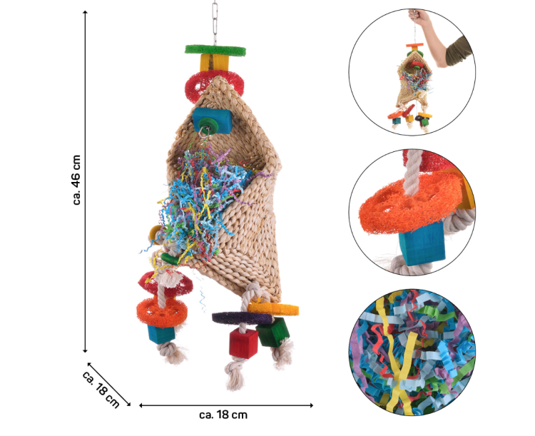 Kouzelný klobouk – hračka pro papoušky od ParrotPlanet.cz