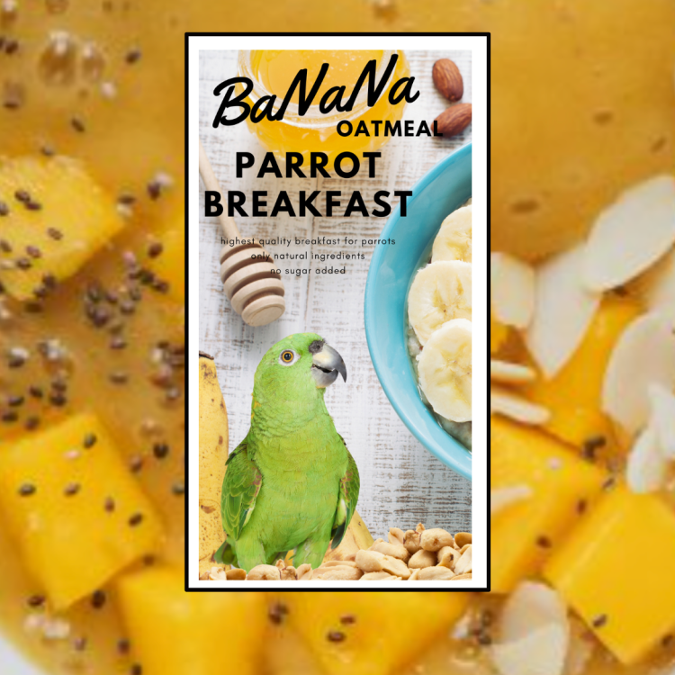 HOT BaNaNa OAT Parrot Breakfast | Papuzia Owsianka | Snídaňové nebo obědové jídlo | Teplé krmivo pro papoušky 50 g od ParrotPalnet.cz