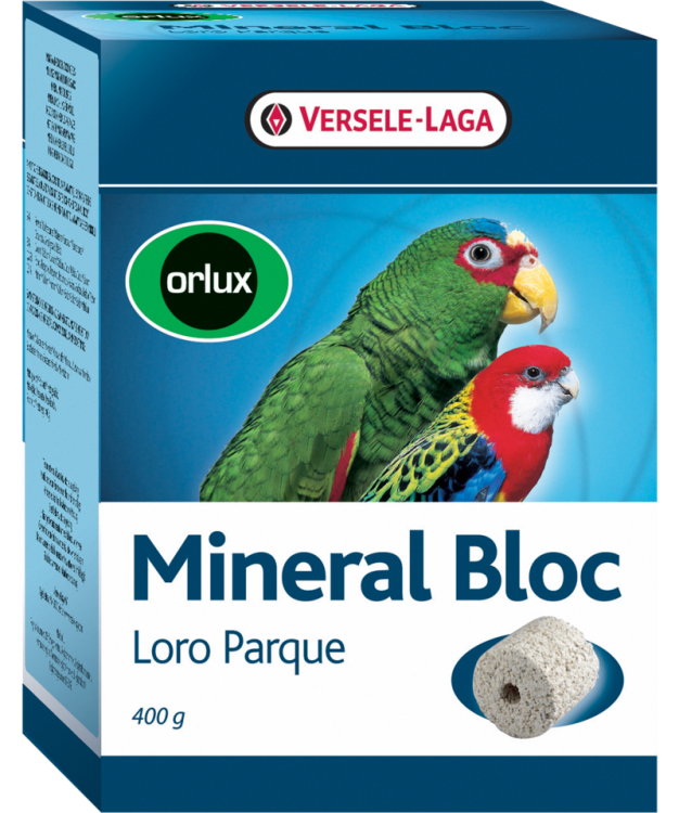 Versele Laga Orlux Mineral Bloc Loro Parque 400 g – minerální kostka pro velké a střední papoušky od ParrotPlanet.cz