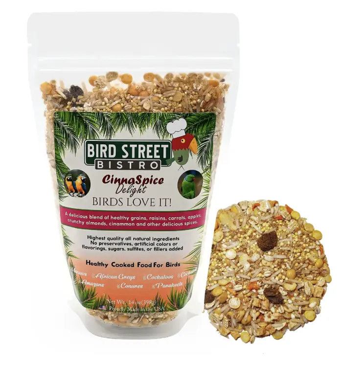 Bird Street Bistro -Cinnaspice Delight - Ekologický teplý oběd pro všechny papoušky připravený za 15 minut od ParrotPlanet.cz
