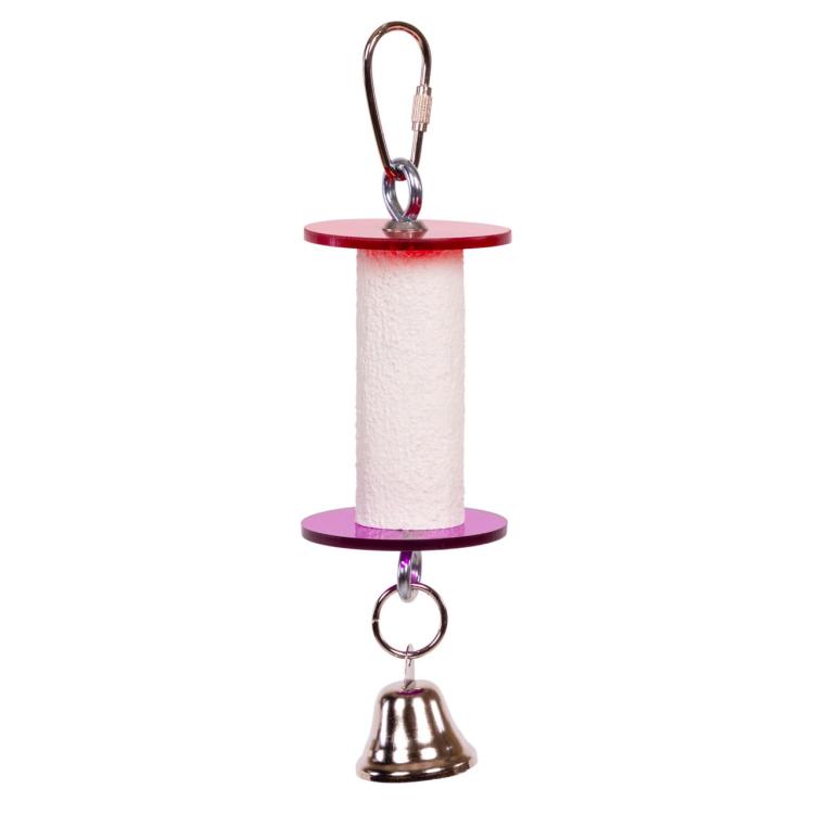 Závěsný pískovec se zvonkem M | Hračka zabraňující nadměrnému růstu zobáku | pro střední a malé papoušky od ParrotPlanet.cz