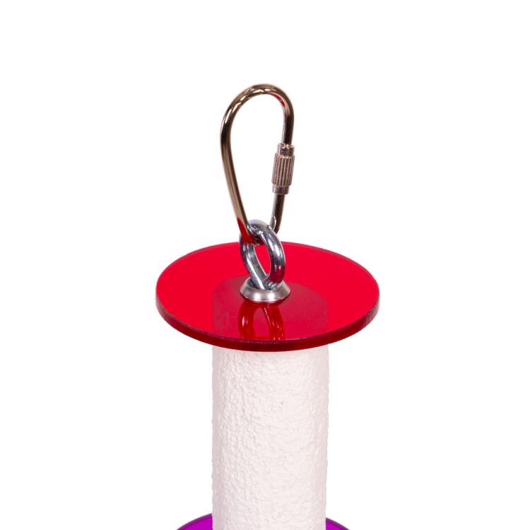 Závěsný pískovec se zvonkem M | Hračka zabraňující nadměrnému růstu zobáku | pro střední a malé papoušky od ParrotPlanet.cz