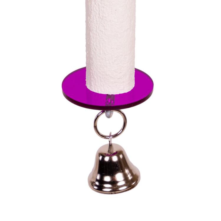 Závěsný pískovec se zvonkem M | Hračka zabraňující nadměrnému růstu zobáku | pro střední a malé papoušky od ParrotPlanet.cz