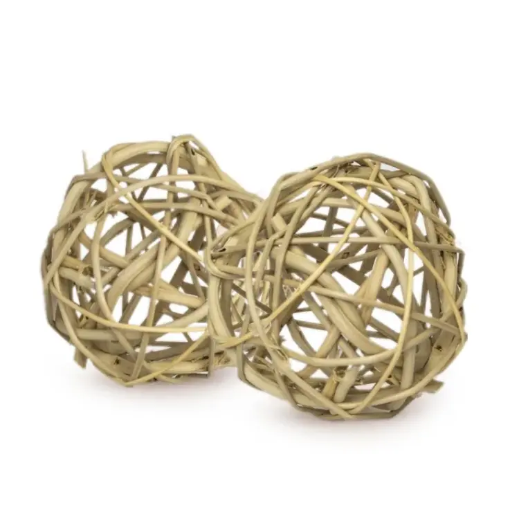 Přírodní proutěné míčky střední – hračka do tlapky, 2 ks od ParrotPlanet.cz