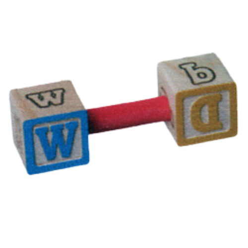 Kostky na tyči – hračka do tlapky pro střední a velké papoušky od ParrotPlanet.cz