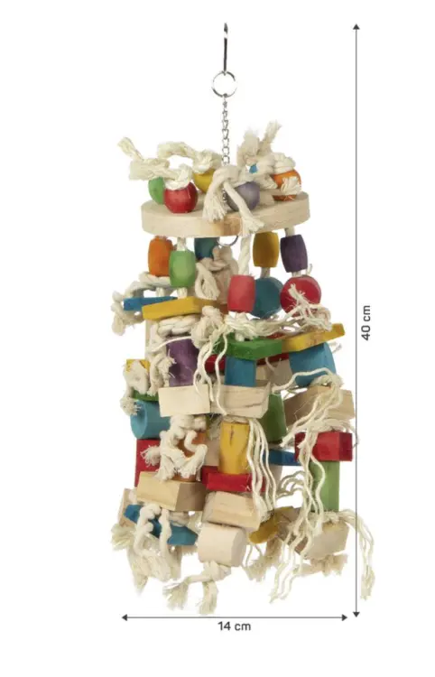 Dřevěná karuselová hračka pro střední a větší papoušky od ParrotPlanet.cz