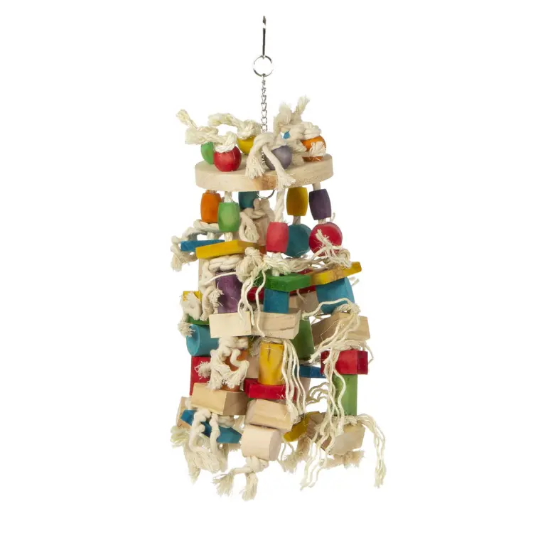 Dřevěná karuselová hračka pro střední a větší papoušky od ParrotPlanet.cz