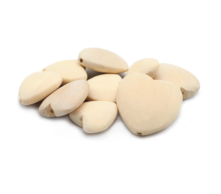 Dřevěná SRDÍČKA M/L – hračka pro papoušky nebo náhradní díly pro kutily od ParrotPlanet.cz