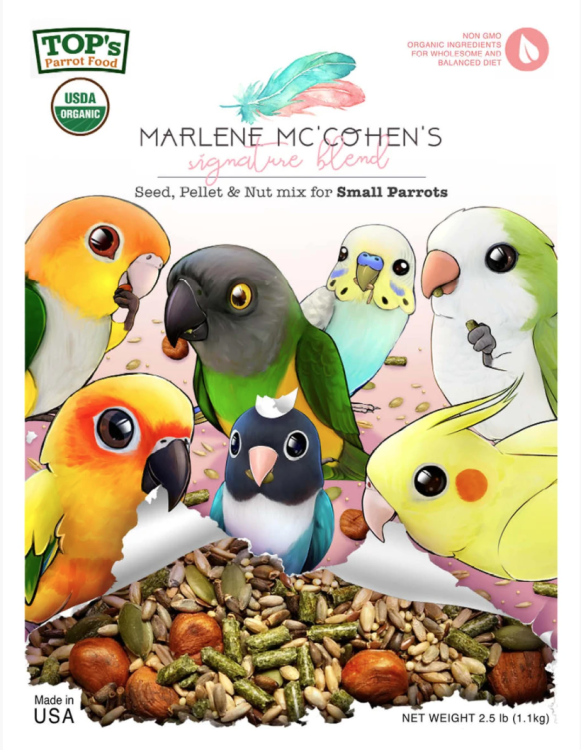 TOP’s by Marlene Mc’Cohen – BIO směs semen a granulí pro malé papoušky, 1,13 kg od ParrotPlanet.cz