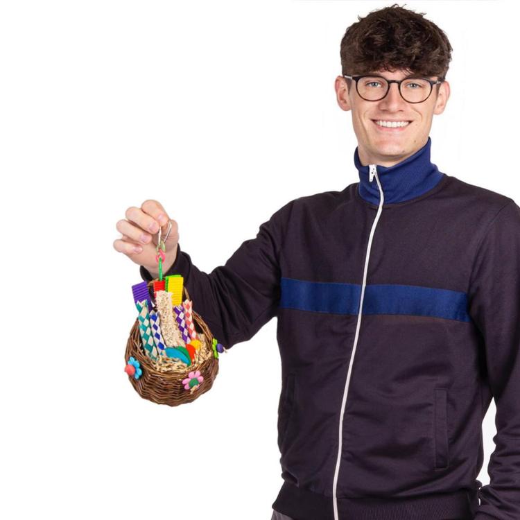 Veselý košíček | Kreativní a přírodní hračka pro všechny papoušky od ParrotPlanet.cz