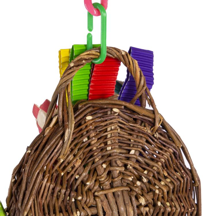 Veselý košíček | Kreativní a přírodní hračka pro všechny papoušky od ParrotPlanet.cz