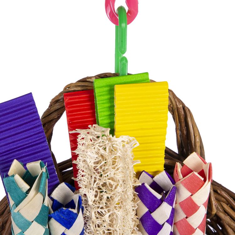 Veselý košíček | Kreativní a přírodní hračka pro všechny papoušky od ParrotPlanet.cz