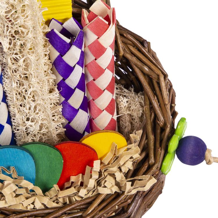 Veselý košíček | Kreativní a přírodní hračka pro všechny papoušky od ParrotPlanet.cz
