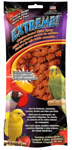 Jahodové proso v klasech s přídavkem vápna pro všechny papoušky, 4 ks od ParrotPlanet.cz