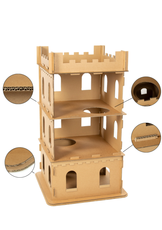 Kočičí hrad XL| Canadian Cat | 3 podlaží | vlnité lepenky od ParrotPlanet.cz