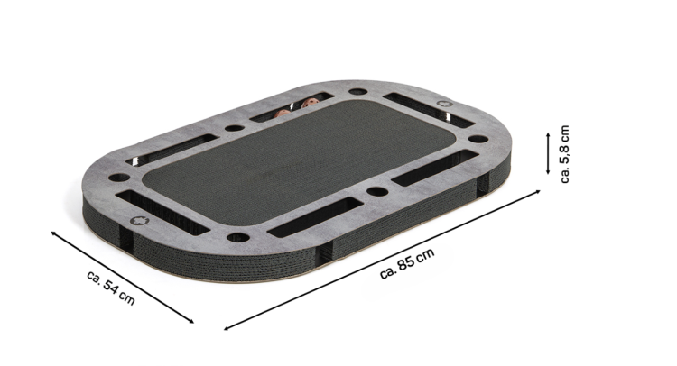 PlayPlate | Hřiště pro kočky se škrabadlem| Canadian Cat | BLACK EDITION | Vzhled betonu od ParrotPlanet.cz