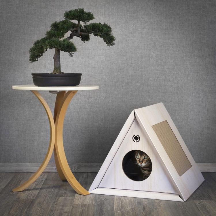Triangle House | Úkryt, škrabadlo, jeskyně | Canadian Cat | Bílá od ParrotPlanet.cz