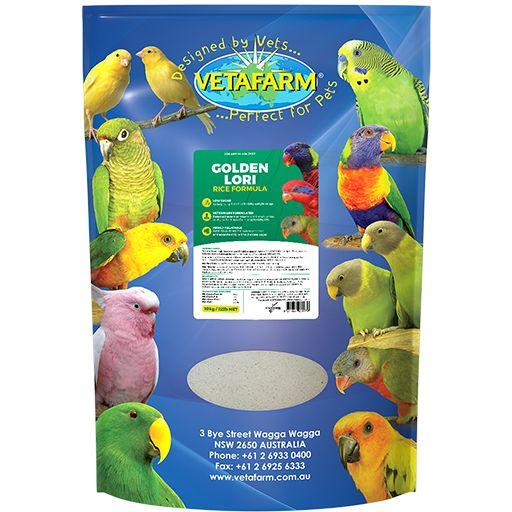 Vetafarm Golden Lori Rice Formula - Krmivo pro lori 450 g od ParrotPlanet.cz