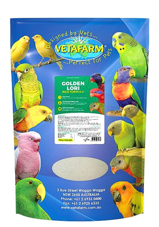Vetafarm Golden Lori Rice Formula - Krmivo pro lori 450 g od ParrotPlanet.cz