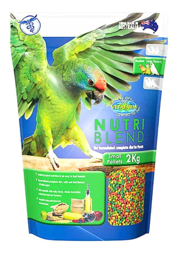 VETAFARM- FruitBlend SMALL PELLETS - Celoroční granule pro amazony a jiné střední papoušky 2 kg od ParrotPlanet.cz
