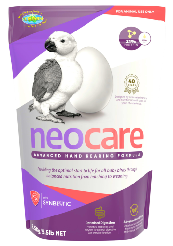 Vetafarm NeoCare – Potrava pro ruční krmení mláďat 2,5 kg  od ParrotPlanet.cz