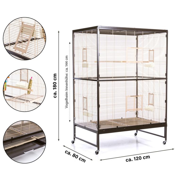 Klece pro papoušky Montana Paradiso 120 čokoládová/vanilková od ParrotPlanet.cz