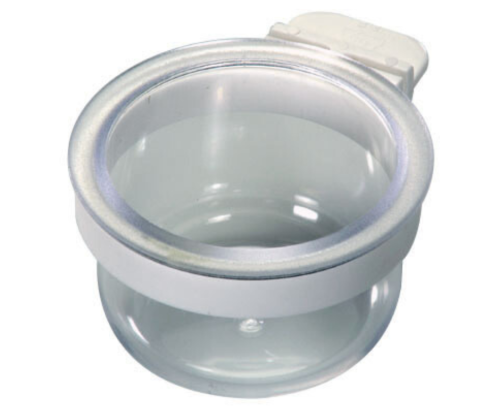 2GR | Dezertní miska | Krmítko | Miska pro papoušky a jiné exotické ptáky s bidýlkem | Bílá od ParrotPlanet.cz