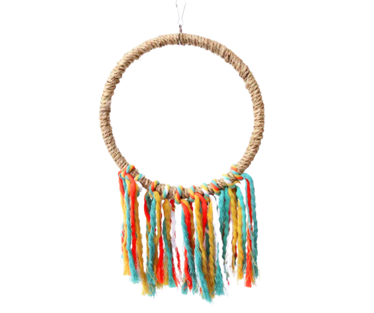 Bavlněný barevný obruč S/M | Houpačka pro papoušky | Čistá bavlna od ParrotPlanet.cz